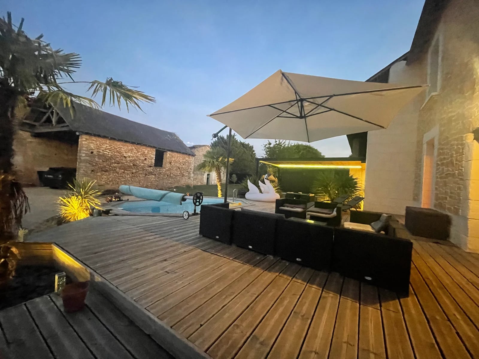 Terrasse et éclairage